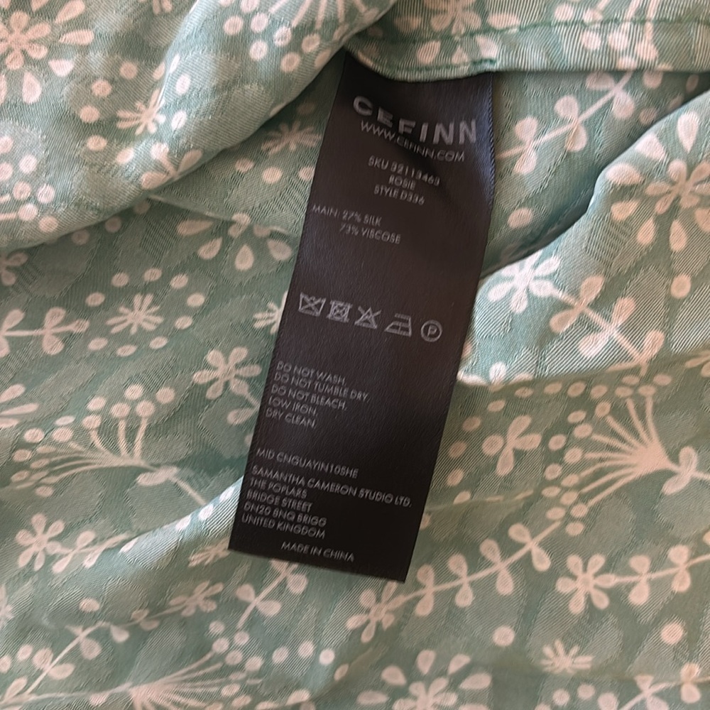Cefinn Rosie Poplin Midi Dress in Green US Size 12 - Picture 8 of 11